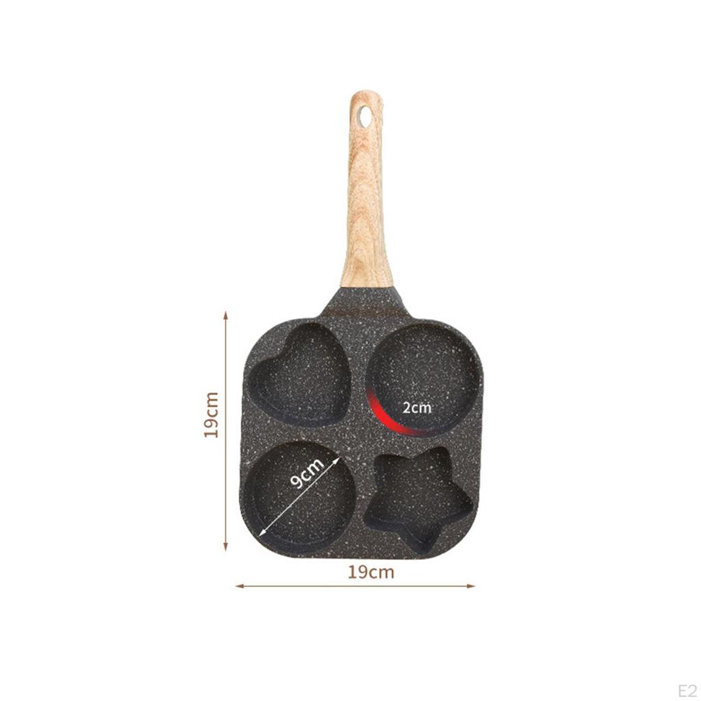 Разделенная гриль, сковорода, яйцеварка, антипригарная посуда, 4 отверстия, блинный омлет для приготовления пищи