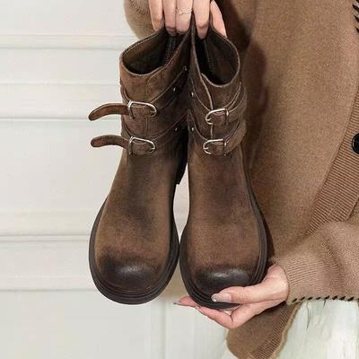 Балетки Женские Ботильоны Дизайнерские Замшевые Туфли Зимний Модный Тренд Ботинки Челси Новые Для Ходьбы Готические Короткие Женские Ботинки