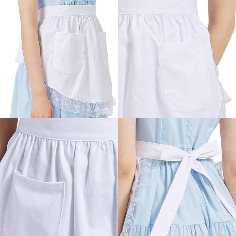 Girls Cosplay Waist Apron Costume Cooking Aprons Maid Waist Apron Women Kitchen Party for Cooking Baking Serving