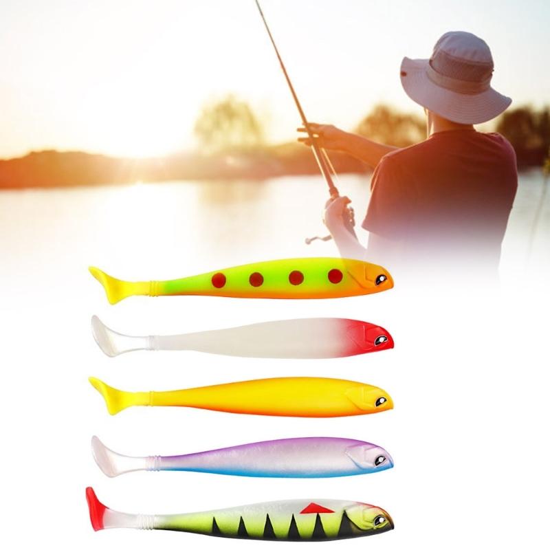5Pcs 12cm Jig Wobbler Fishing Lures Paddle Tail Soft Swim Fishing Lure Swimbaits Artificial Baits Fishing Accessories