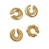 4 шт. Простые акриловые клипсы для ушей C-образной формы, золотистого и серебристого цвета, панк-клипсы, серьги-кольца без прокола, хип-хоп серьги, женские украшения