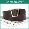 Fashion Trapezoid Buckle Leather Belt For Women With Vintage Pu Style For Casual Wear