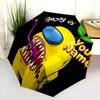 1 PC Automatic Folding Umbrella - Among Us Custom Name Pattern, Portable & Foldable Design with 8 Ribs, Christmas Birthday Gifts