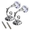 2pcs Metal Crystal Glass Curtain Holdback Wall Tie Back Hooks Hanger Holder Window Accessories