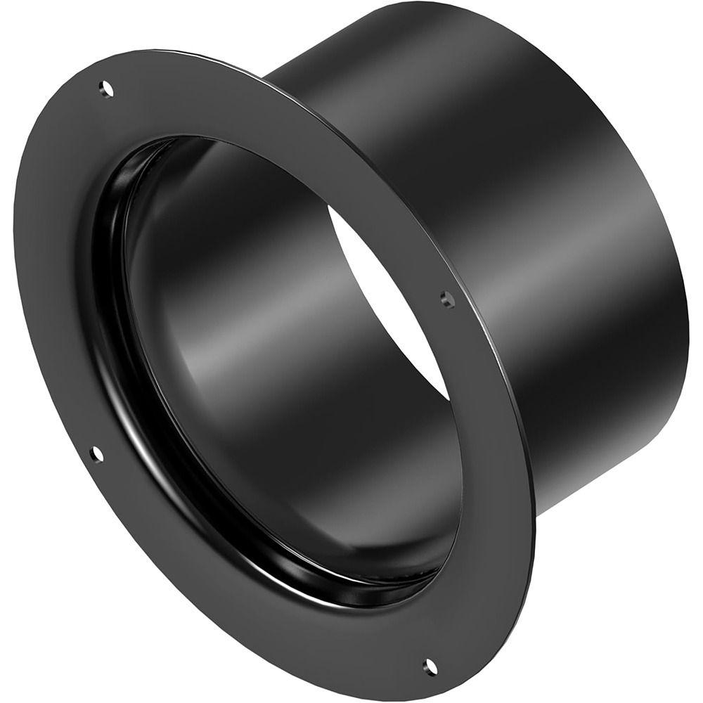 Black Wall Flange Connector ABS Exhaust Pipe Connector Ventilation Pipe Joint Ventilation Pipe