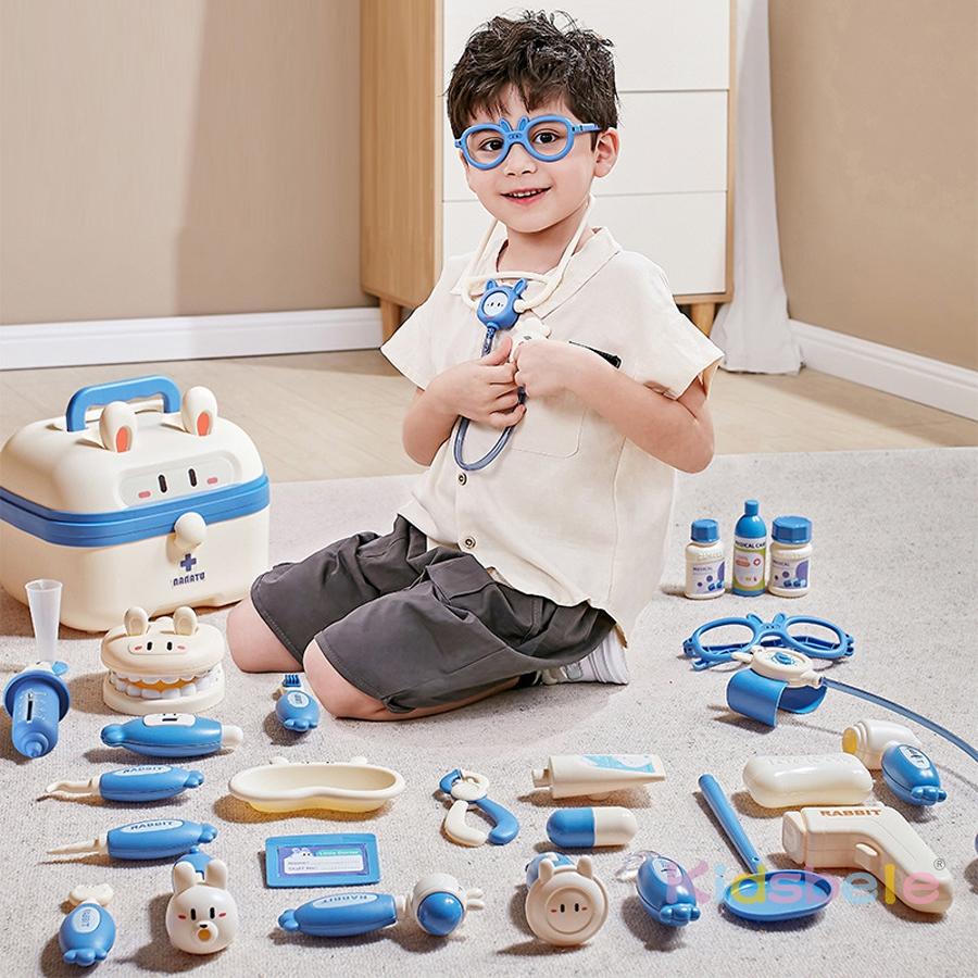 Набор доктора для ролевых игр в семье – Медицинские игрушки для детей со стетоскопом, очками и инструментами, Забавный подарок для игры в понарошку