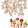30 шт. Неокрашенные деревянные грибы или 20 шт. Мини-куклы для искусства и ремесел, DIY-проектов, детских подарков на день рождения, Рождество, для раскрашивания дерева