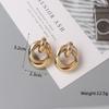 Металлические серьги-подвески с закруткой для женщин, золотистого цвета, из сплава, с обмоткой, неправильной геометрической формы, эффектные, женские, для ушей, с цирконом, pendientes mujer