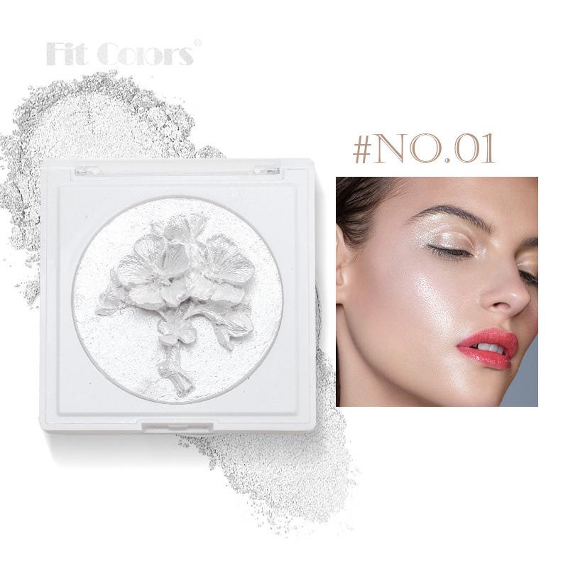 Подходящие цвета 3D Carving Plum Blossom High Disc Подтяжка тела Лицо Лицо Блестящая трехмерная восстанавливающая пудра