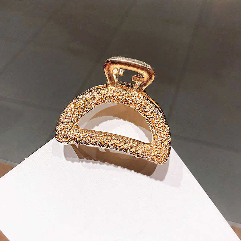 Модные простые геометрические заколки для волос с когтями для женщин и девочек, металлические заколки для волос в форме краба, полые заколки для волос, аксессуары для волос, головные уборы