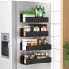 Magnetic Storage Rack with Hooks Household Kitchen Refrigerator Side Hanging Rack Cross-border Multifunctional Storage Rack