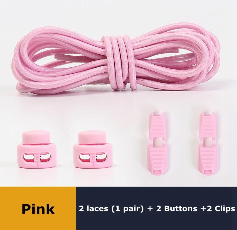 Шнурки без завязывания, подходящие для любой обуви, круглые эластичные шнурки с пружинным замком, быстро надеваются за 1 секунду, шнурки для хайкинга, спорта, ленивые шнурки