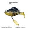Artificial SwimBait Dark Sleeper Minnow Lure New Soft bass Bait with Lead hook