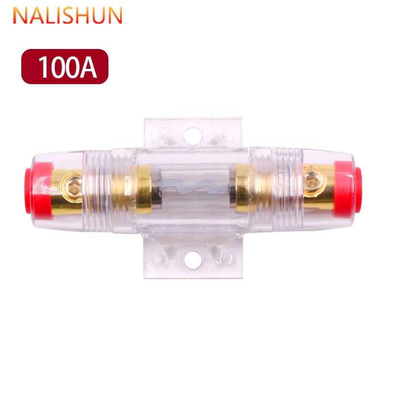 Car Audio Inline Fuse Holder 20A 30A 40A 50A 60A 80A 100A Circuit Breaker for Car Stereo Subwoofer Amplifier Refit Accessories Circuit Breaker 6