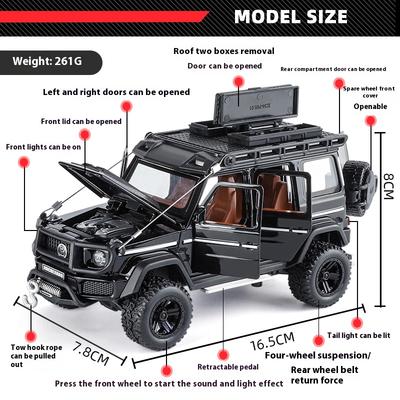 1:32 G550 Модифицированный внедорожник 4x4 Металлическая литая модель автомобиля Детская игрушечная машинка Подарки на день рождения для парня