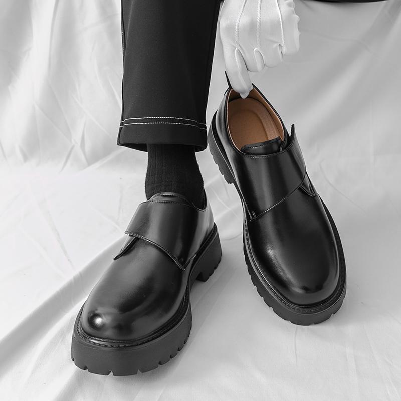 Корейская классическая белая мужская удобная обувь Оксфорды на толстой подошве с нескользящей подошвой Бренд Мужская дышащая деловая повседневная кожаная обувь