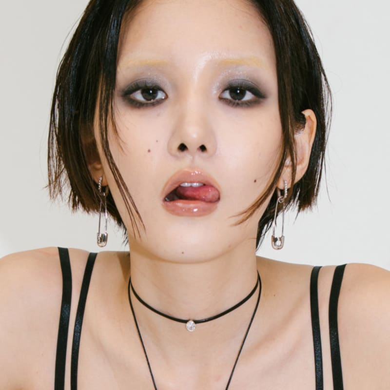 Августовская Гармония Овальный Хрустальный Кожаный Чокер