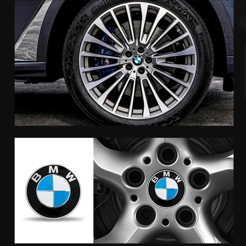 4pcs 56/60/65/70mm Car Wheel Hub Center Caps Cover Emblem For BMW X3 X5 F10 F01 F11 F20 F30 E87 E39 E60 E46 E91 E92 Car Badge BM5