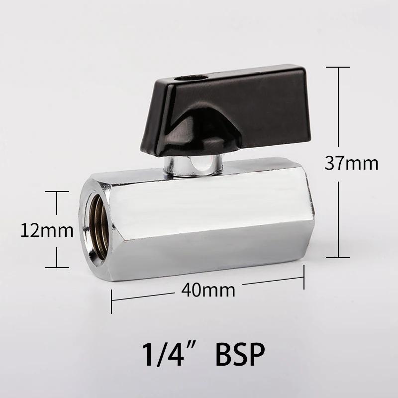 1/8" 1/4" 3/8" 1/2" Резьбовой Мини Латунный Шаровой Кран BSP Папа-Мама Компрессор Воздух Вода Газ Нефть Запорный Кран
