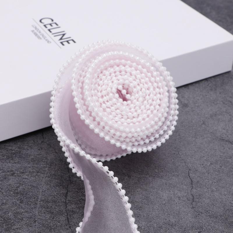 Лента из жемчужной ткани с хвостом рыбы шириной 4 см для украшения цветов и коробок для тортов своими руками