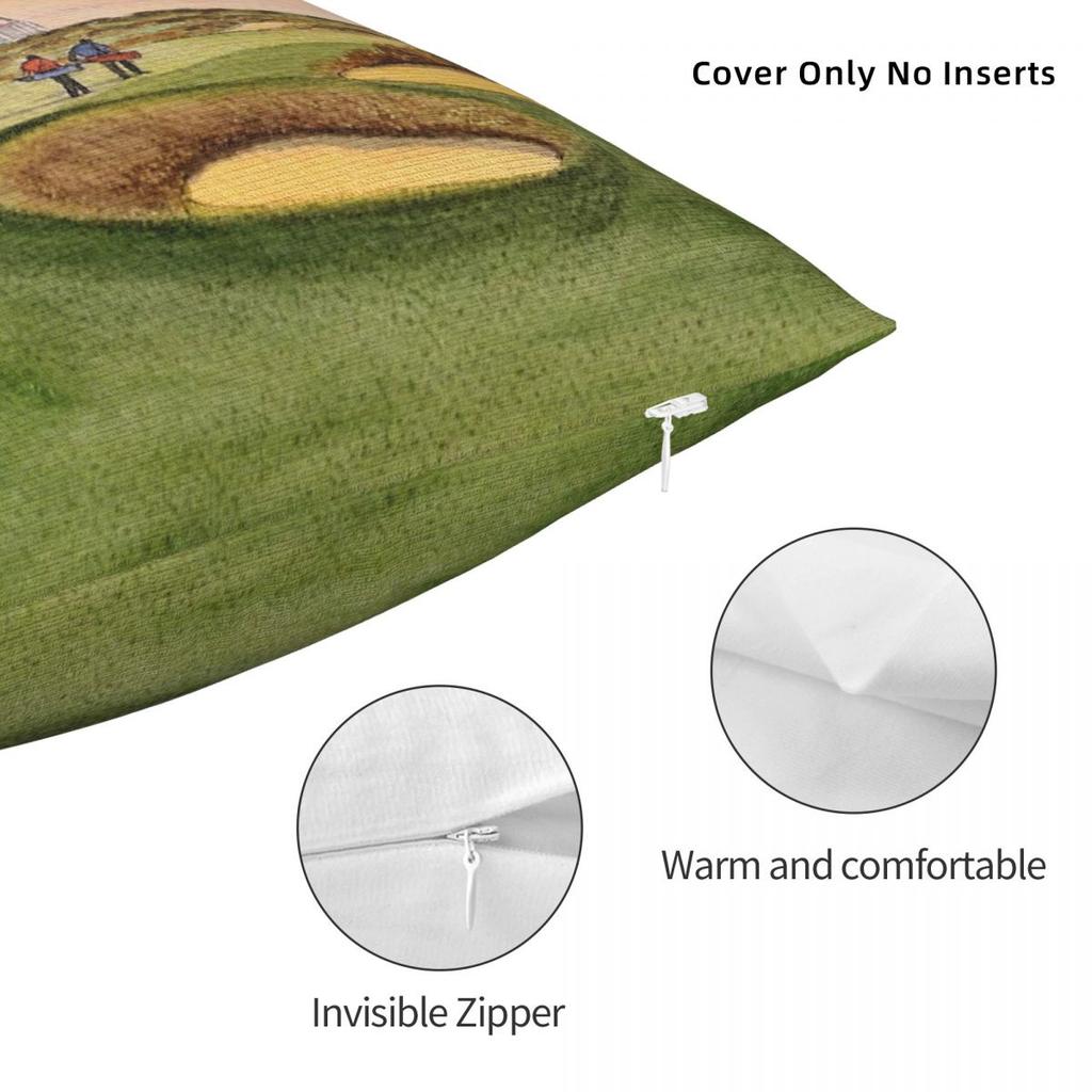 Kiawah Island Ocean Golf Course Square Pillowcase Polyester Linen Velvet Pattern Zip Decor Pillow Case Sofa Seater Cushion 45X45