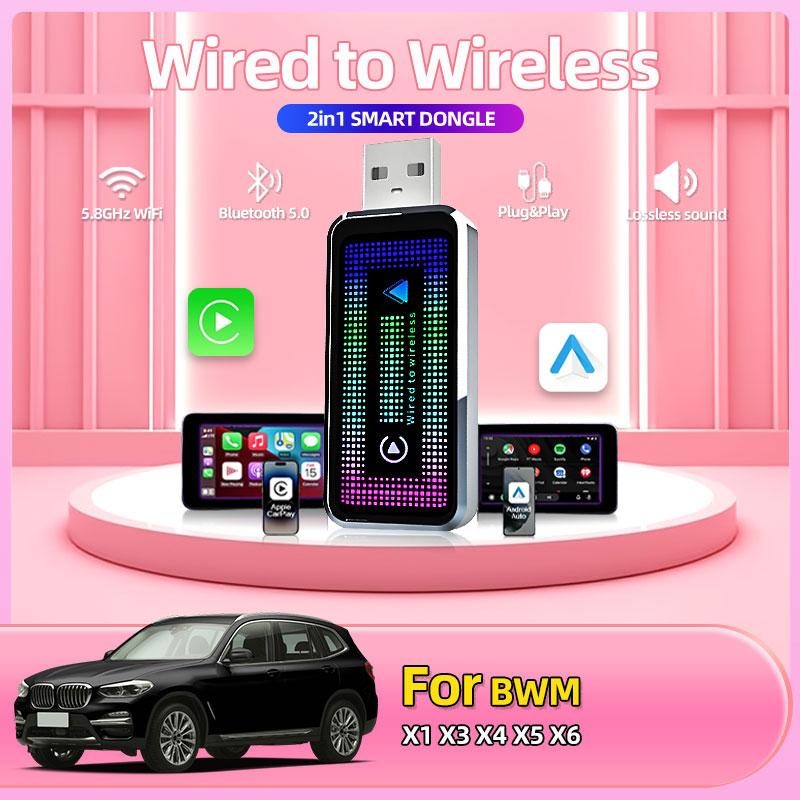 2-в-1 Беспроводной CarPlay Android Auto Беспроводной Умный Донгл Мини-Бокс Plug And Play Для BMW X1 X3 X4 X5 X6 Автомобильные аксессуары Инструменты