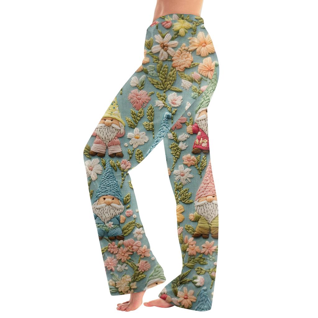 Женская повседневная мода Женские спортивные домашние рождественские пижамные брюки Длинные брюки