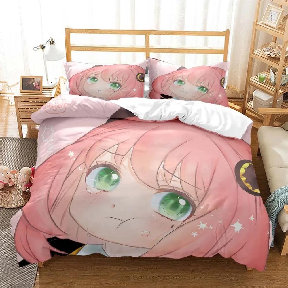 Милые мультяшные персонажи Мультяшное аниме Полный размер Настраиваемые мягкие и удобные комплекты постельного белья-одеяла