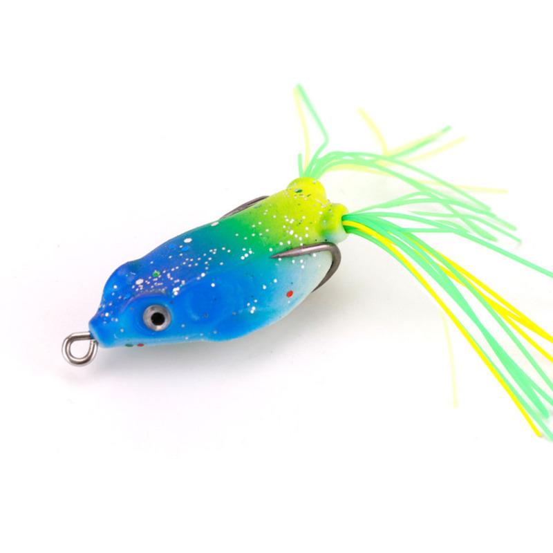 1 упаковка, мягкая рыболовная приманка в виде лягушки, бионические приманки Thunder Frog с двойным крючком, рыболовные принадлежности