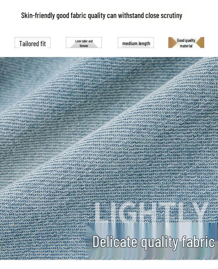 Women's Light Blue High Waist Denim A-Line Skirt with Slit - Spring 2026 Fashion