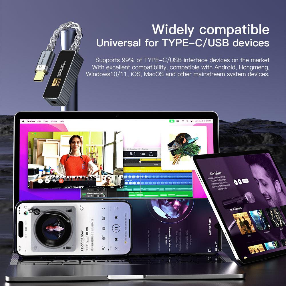KEYSION 384 кГц DSD256 CS43198+CT7601 Портативный USB ЦАП Аудио HiFi Декодер Усилитель для наушников 3,5 разъем для Android iOS Mac Win10