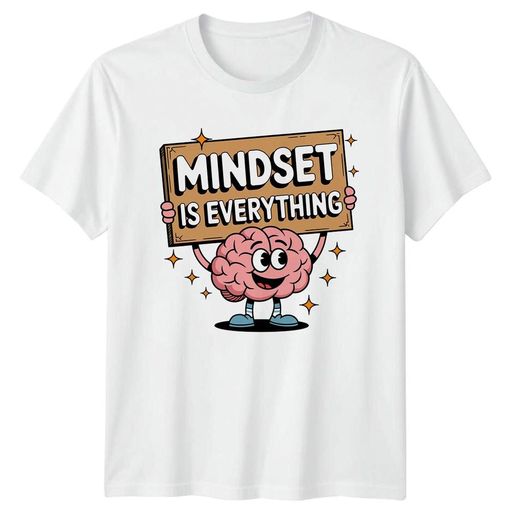 Mindset Is Everything Brain Graphic Motivational Quote TShirt