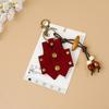 Faux Suede Vest Keychain Bohemian Style Beaded Pendant Creative Bag Charm Car Key Ring Retro Clothing Accessory For Daily Use
