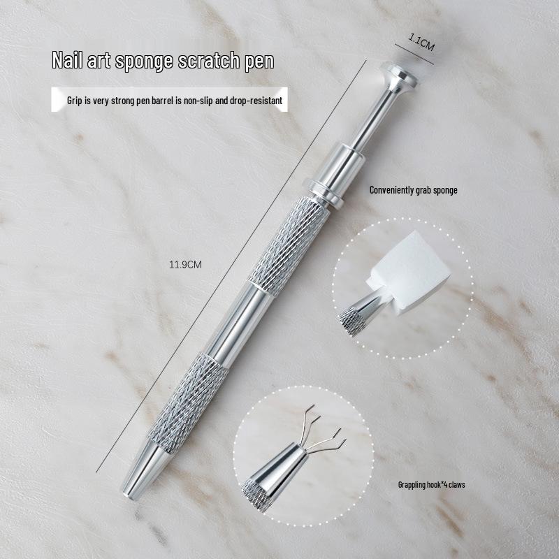 Набор инструментов для градиентного геля для нейл-арта: Квадратный карандаш-румяна омбре с мини-блоком тофу