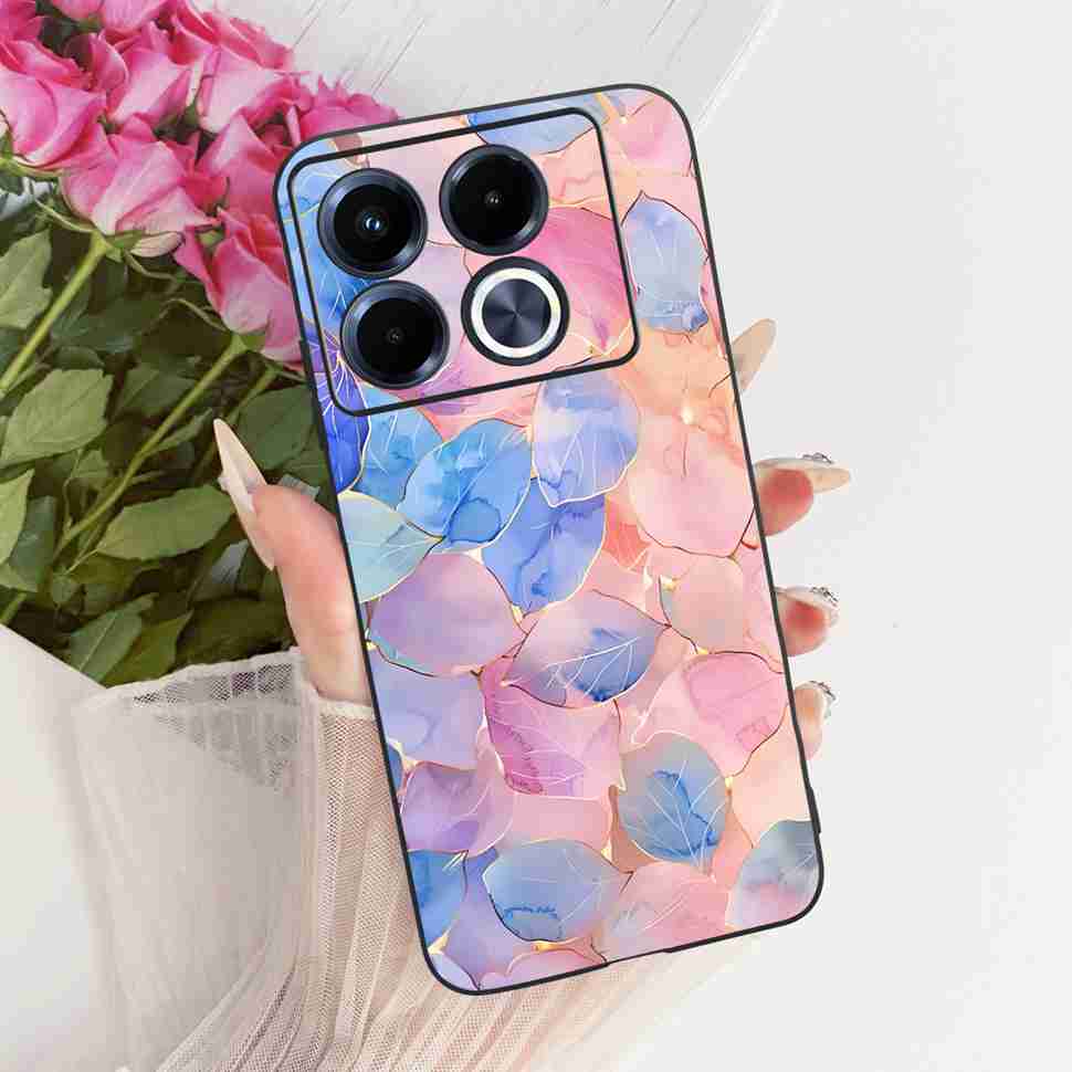 Colorful Butterfly Fashion For Infinix Note 40 5G X6852 Case Silicone TPU Black Cover For Infinix Note40 5G Bumper Shell Fundas
