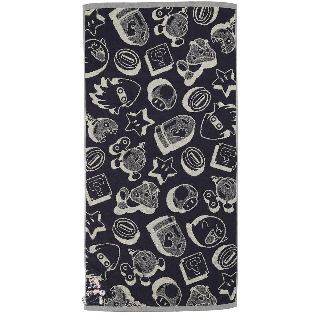 Marushin Bath Nintendo Mario Adventure Organic Antibacterial and 4485016800 Towel, World, Cotton, Deodorizing,