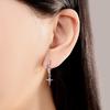 925 Silver Blue Star Moon Drop Earrings Women Earrings Charm Fashion Versatile Party Jewelry Gifts