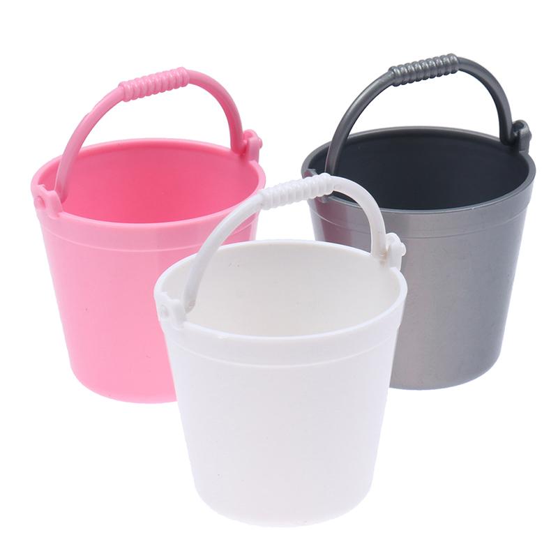 2Pcs 1:12 Mini Cute Buckets Decoration Miniature Toy Kitchen Room Accessories