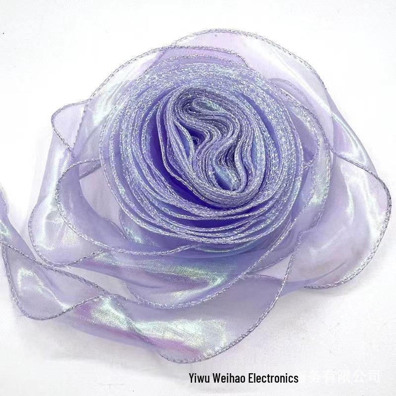 4cm Iridescent Wave Fishtail Yarn Ribbon for DIY Floral Gift Box and Baking Decoration