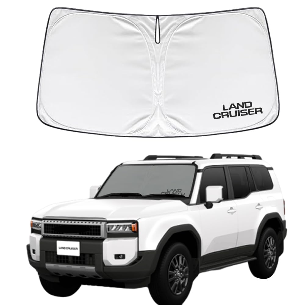 САВАКАКИ Солнцезащитный козырек для автомобиля Toyota New Land Cruiser серии 250 на лобовое стекло с логотипом Sun