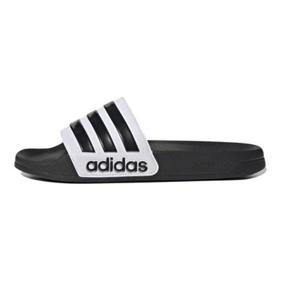 Adilette шлепанцы для душа белые черные мужские кроссовки Cloud-White Core-Black GZ9508