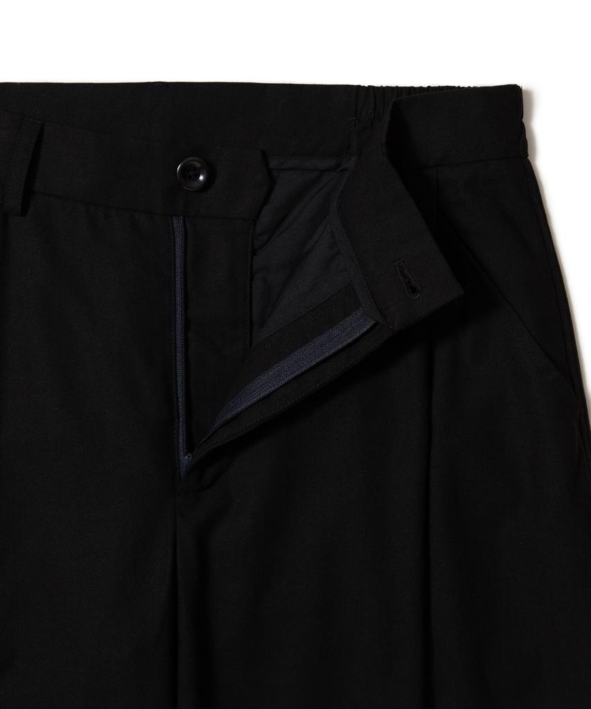 AOTT Cool Summer Linen Single-Pleat Wide Pants Black
