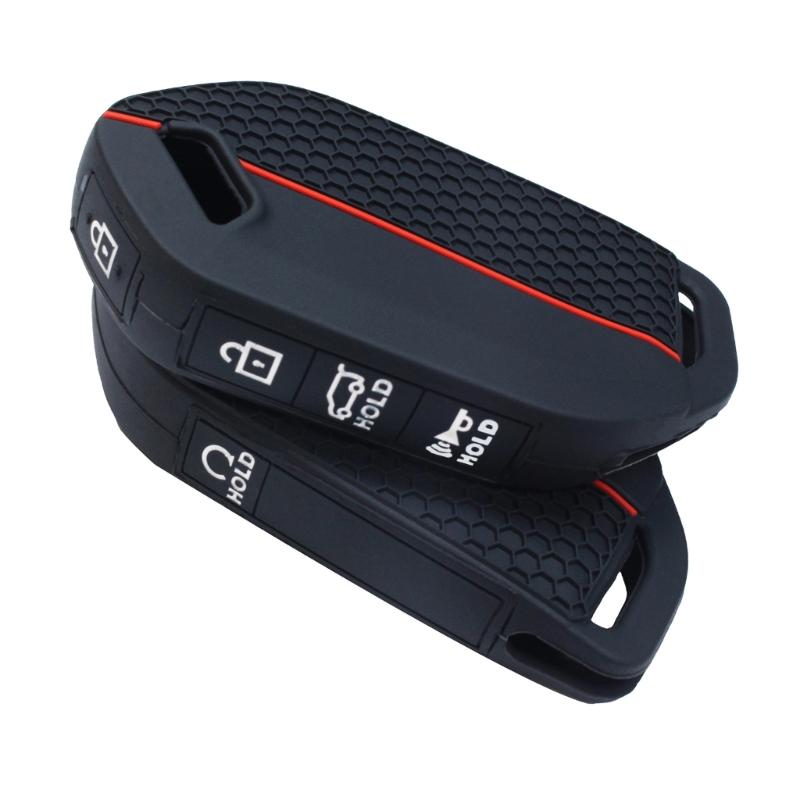 Key Fob Protector Cover Silicone Car Key Case Waterproof Remote Key Cover Honeycomb Texture Shell Case