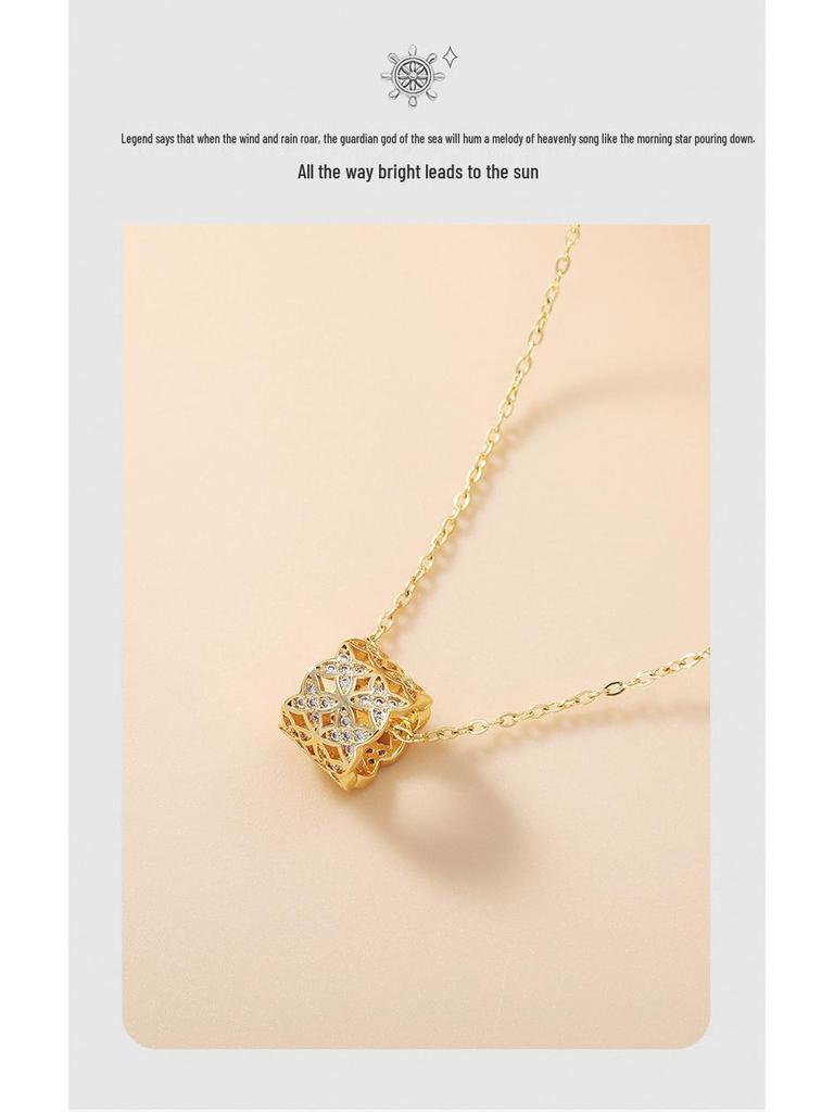 Элегантное ожерелье с подвеской из циркония в два ряда для женщин - Медь, Простой и изысканный дизайн