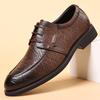 Кожаные туфли мужские деловые гонконгские туфли ручной работы британский стиль мужские туфли трендовые летние дышащие полые туфли