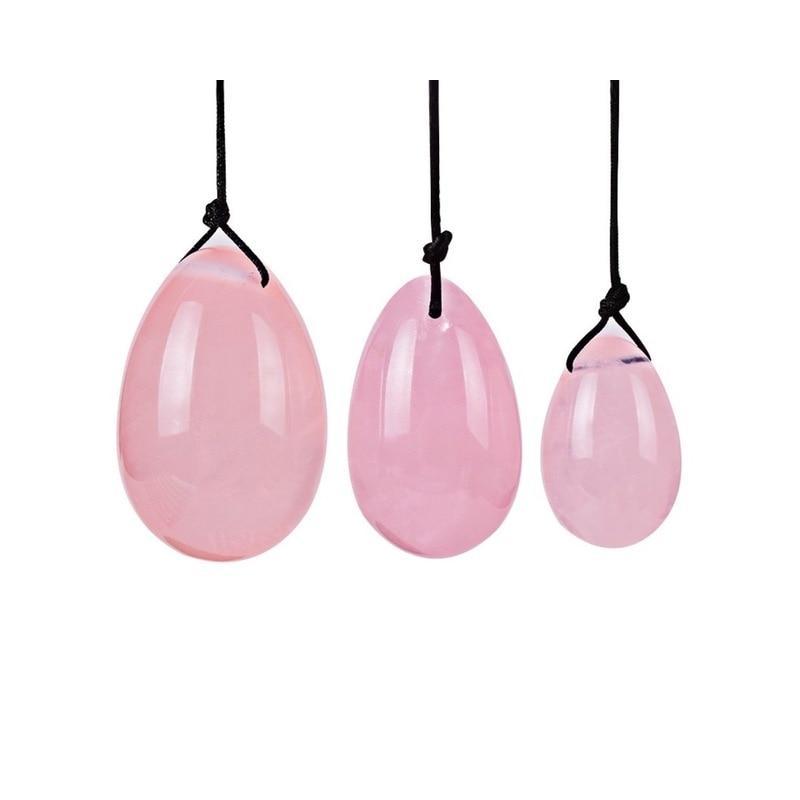 Yoni Egg Rose Quartz Jade Women Kegel Ben Wa Balls Crystal Kink Kegel Exercisers