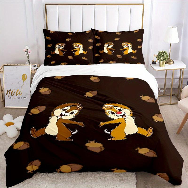 3pcs Chip 'n' Dale Printed Bedding Set,(Includes 1 Duvet Cover And 2 Pillowcases, Quilt Not Included) yy250814117