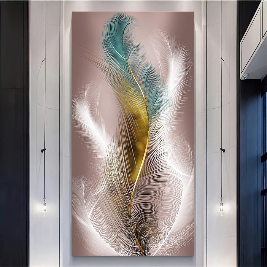 Цифровая печать, современное искусство, креативное перо, абстрактное украшение дома, живопись, настенная живопись, фон, украшение стены
