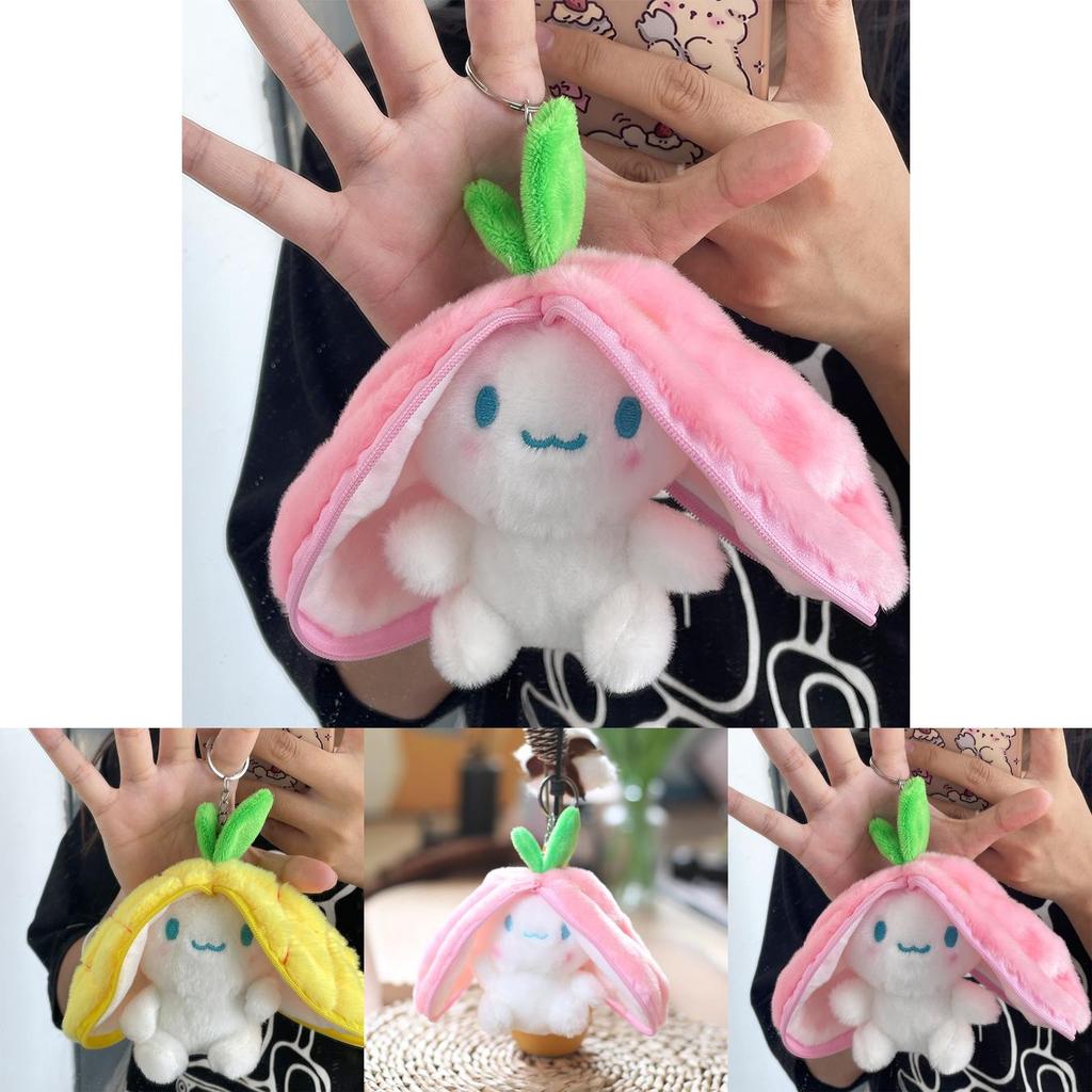 Очаровательный плюшевый брелок в виде кролика с фруктами, милые куклы-ананас, виноград, клубника, морковь
