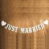 Только поженились Свадебные подвесные бумажные флажки Гирлянда Баннеры Вымпелы Украшение